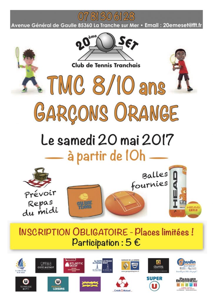 affiche TMC 8_10 ans garçons Orange